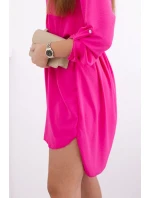 Šaty s delšími zády a pásem fuchsie Šaty s delšími zády a pásem fuchsie
