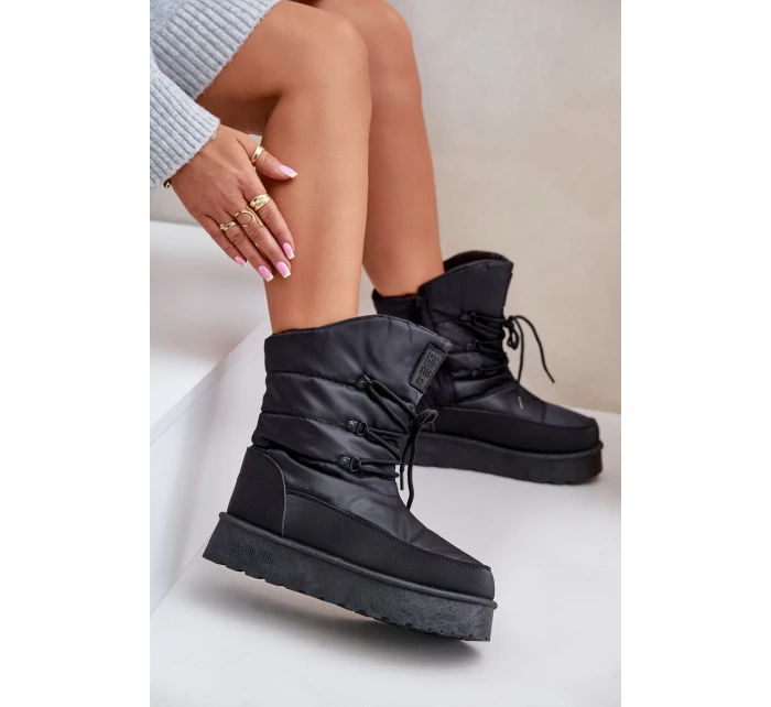 Sněhule na platformě se zipem Big Star model 21678314 Černé - Big Star Shoes