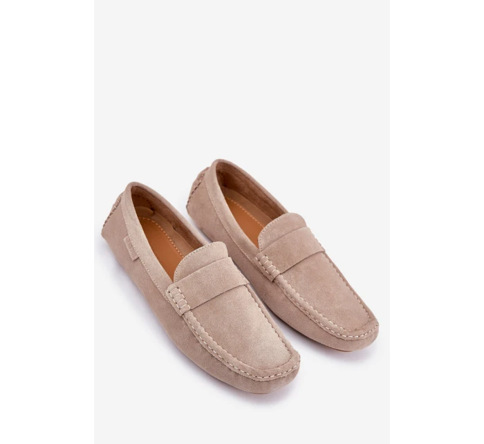 Semišové Pánské Mokasíny Big Star RR174050 Béžové