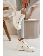 Dámské Tenisky Na Platformě Eko Kůže Big Star Bílé Dámské Tenisky Na Platformě Eko Kůže Big Star Bílé