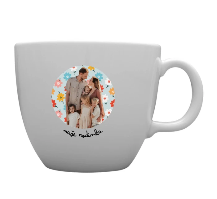 Personalizovaný MEGA XXL keramický hrnek 1000 ml s výřezem fotky na podkladu Personalizovaný MEGA XXL keramický hrnek 1000 ml s výřezem fotky na podkladu