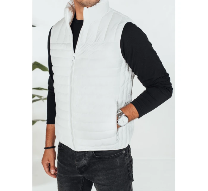 Pánská prošívaná bílá vesta Dstreet model 21991581 - FashionStreet