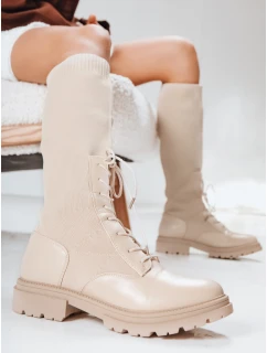 Dámské ponožkové boty béžové FashionStreet ZY1286