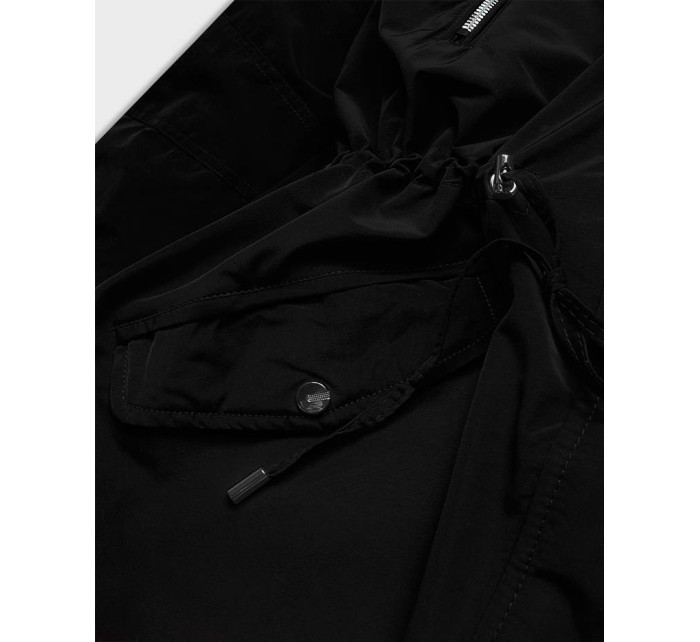 Černo-hnědá oboustranná dámská zimní bunda (W557BIG)