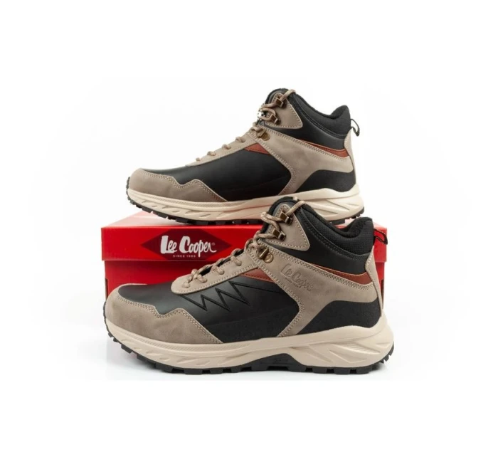 Lee Cooper pánská zimní trekingová zateplená sportovní obuv kotníková béžová černá Lee Cooper pánská zimní trekingová zateplená sportovní obuv kotníková béžová černá