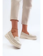 Dámské Semišové Mokasíny Světle Béžové Filidia Dámské Semišové Mokasíny Světle Béžové Filidia