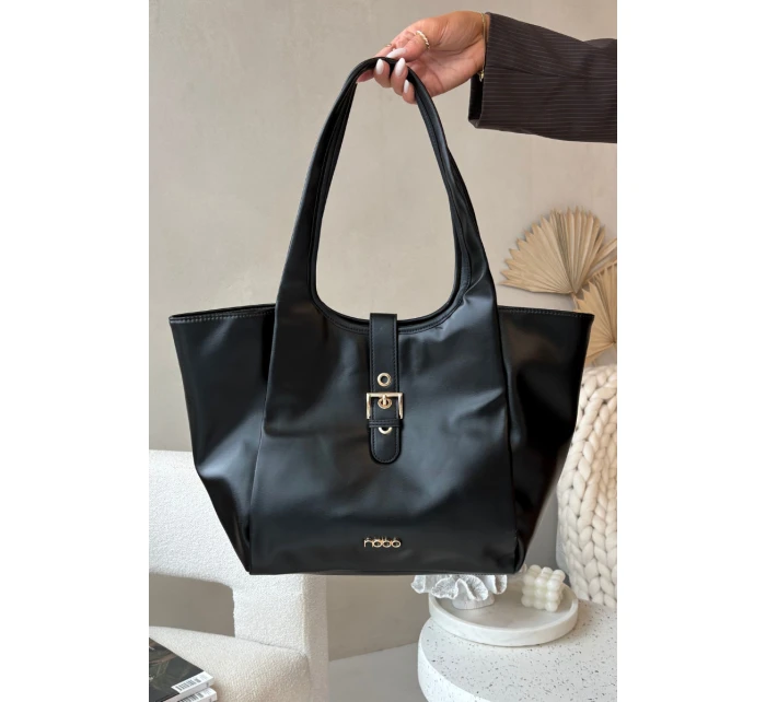 Shopper taška s přezkou NOBO BAG6010-020 Černá