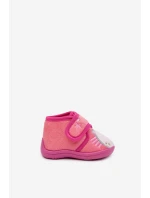 Dětské pantofle na suchý zip fuchsiové model 21794041 - Boto Dětské pantofle na suchý zip fuchsiové model 21794041 - Boto