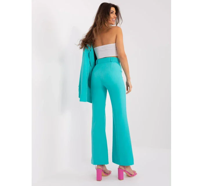 Spodnie DHJ SP model 19485371 turkusowy - FPrice Spodnie DHJ SP model 19485371 turkusowy - FPrice