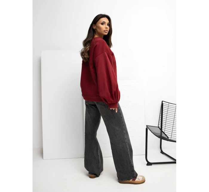 Bluza RV BL model 21777651 bordowy - FPrice Bluza RV BL model 21777651 bordowy - FPrice