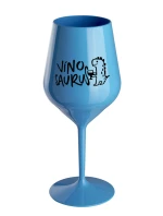 VÍNOSAURUS - modrá nerozbitná sklenice na víno 470 ml