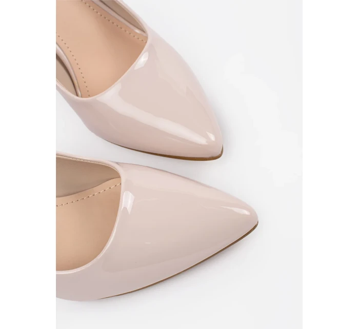 Luxusní hnědé dámské  lodičky na širokém podpatku