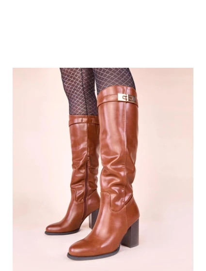 Kozačky na podpatku  model 221035 Solea