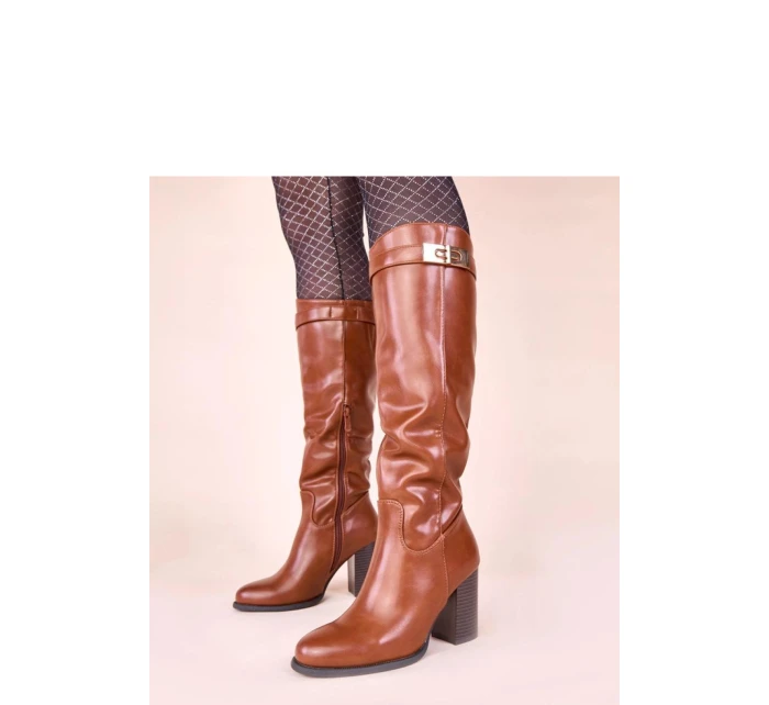 Kozačky na podpatku  model 221035 Solea