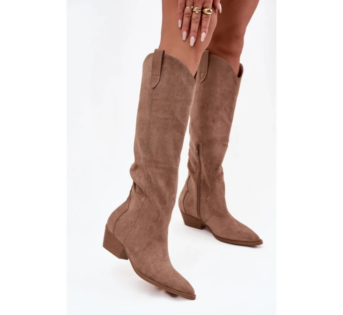 Kozačky na podpatku model 223004 Step in style Kozačky na podpatku model 223004 Step in style