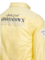 Pánská žlutá košile FashionStreet DX2246 Pánská žlutá košile FashionStreet DX2246