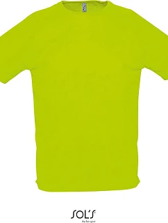 SOL'S Sporty Pánské raglánové sportovní tričko 25.1939 neon green