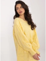 Sweter AT SW model 21808001 jasny żółty - FPrice Sweter AT SW model 21808001 jasny żółty - FPrice