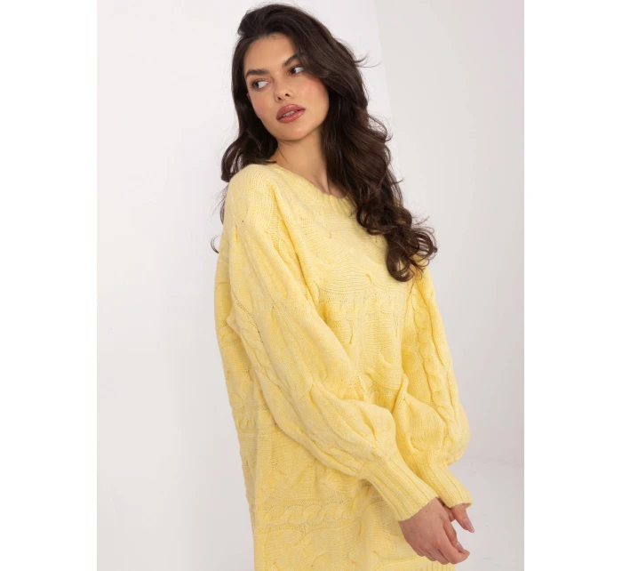 Sweter AT SW model 21808001 jasny żółty - FPrice Sweter AT SW model 21808001 jasny żółty - FPrice