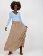 Spódnica TW SD BI model 20206447 ciemny bezowy - FPrice Spódnica TW SD BI model 20206447 ciemny bezowy - FPrice