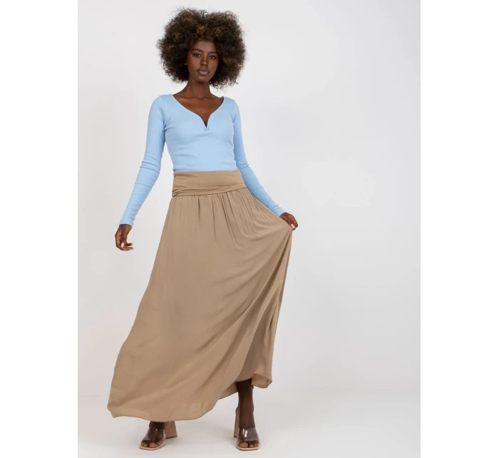 Spódnica TW SD BI model 20206447 ciemny bezowy - FPrice Spódnica TW SD BI model 20206447 ciemny bezowy - FPrice