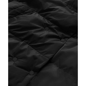 Krátká černá zimní bunda s vysokým stojáčkem (5M729-392)