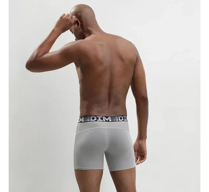 Pánské sportovní boxerky 2 ks DIM 3D FLEX AIR LONG BOXER 2x - DIM - šedá