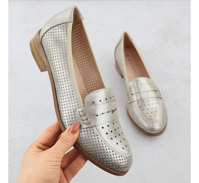 Dámské polobotky ažurové zlaté model 21942038 - Potocki