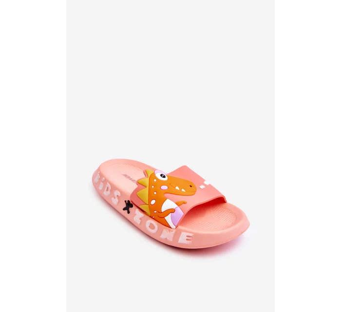 Dětské pěnové pantofle Dinosaur Světle růžová Dario