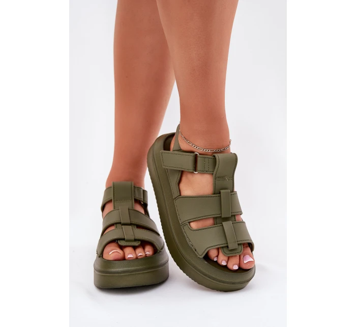 Dámské sandály na platformě zelené model 21696254 - Boto Dámské sandály na platformě zelené model 21696254 - Boto