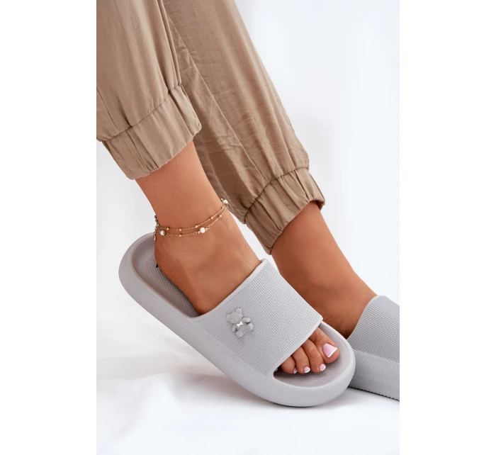 Dámské Pěnové Sandály Na Platformě S  Šedé model 21697225 - VINCEZA