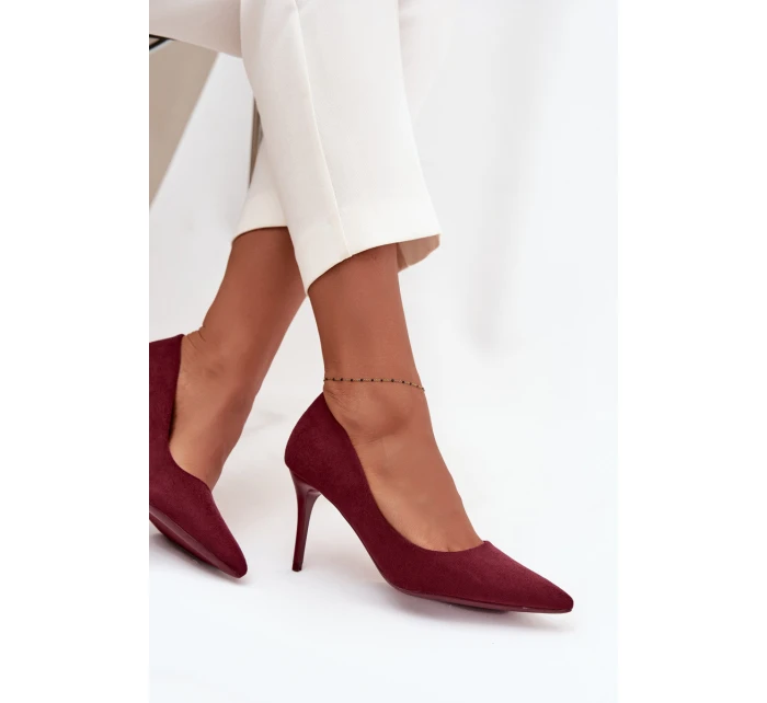 Dámské lodičky s eko bordové model 21711438 - Boto