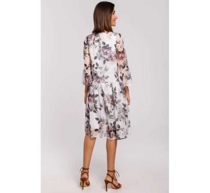 S214 Šifonové šaty se spadlým pasem - model 1