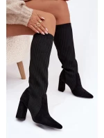 Dámské kozačky na sloupku – černé Yserine Dámské kozačky na sloupku – černé Yserine