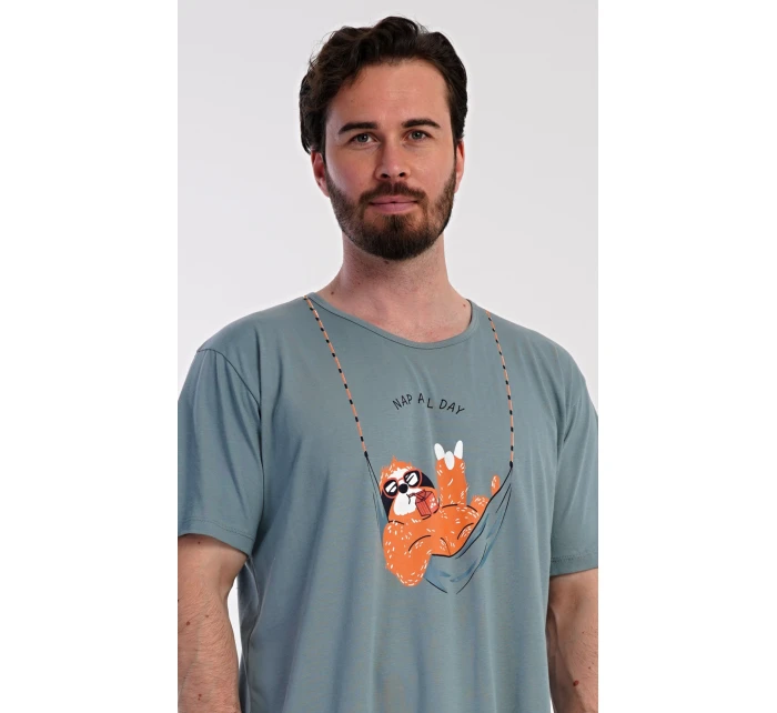 Pánská noční košile s krátkým rukávem model 21362744 - Vienetta MAN