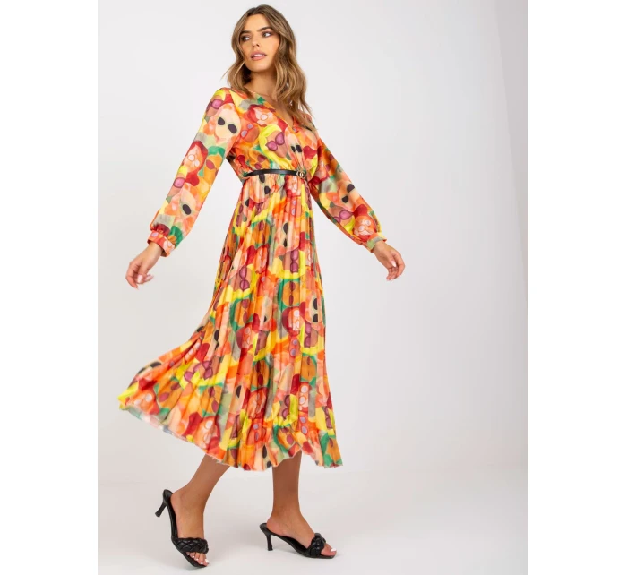 Sukienka DHJ SK model 21110868 pomarańczowy - FPrice Sukienka DHJ SK model 21110868 pomarańczowy - FPrice