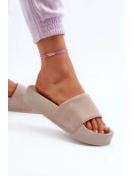 Dámské semišové snímky na platformě Big Star Béžová