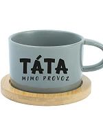 TÁTA MIMO PROVOZ - šedý hrníček makronka 200 ml