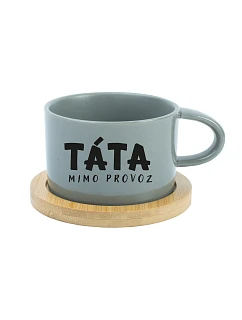 TÁTA MIMO PROVOZ - šedý hrníček makronka 200 ml