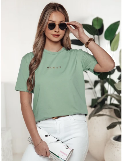 Dámské tyrkysové tričko WOMAN FashionStreet RY2553