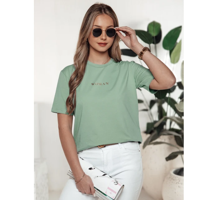 Dámské tyrkysové tričko WOMAN FashionStreet RY2553