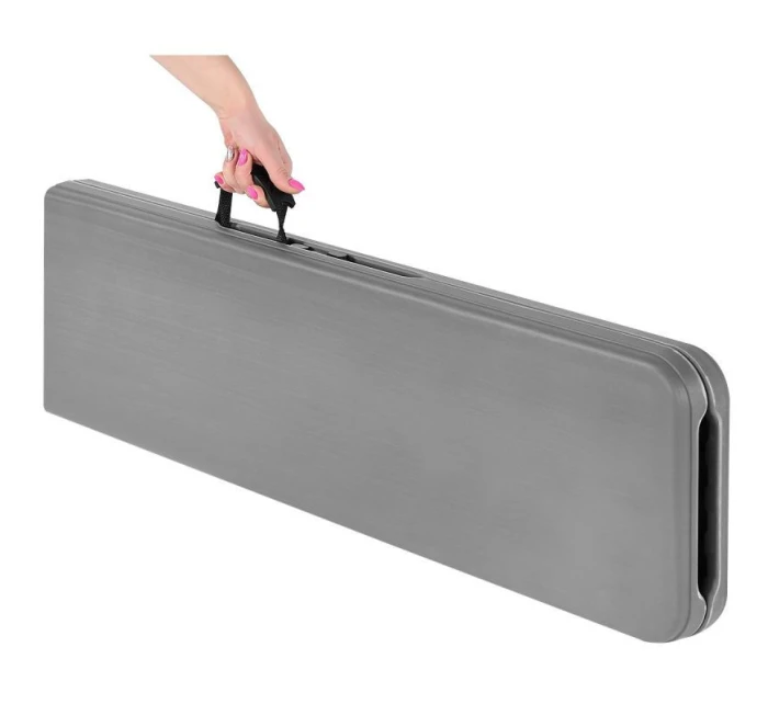 CATERINGOVÁ LAVICE SKLÁDACÍ 183X28X43CM ŠEDÁ