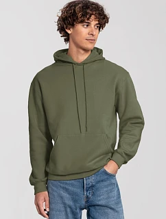 Iconic Premium Hooded Sweat Mikina s kapucí z těžké bavlny model 22459343 classic olive - Fruit of the Loom