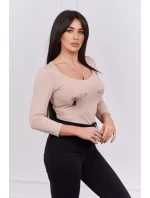 Body s potiskem pistole béžové Body s potiskem pistole béžové