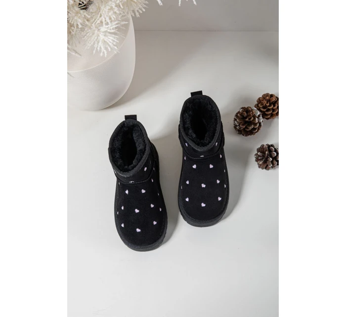 Dětské sněhule srdíčka Černé Gracina Dětské sněhule srdíčka Černé Gracina