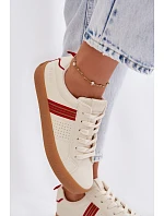 Eko kožené dámské tenisky Big Star model 22100945 světle béžové - Big Star Shoes