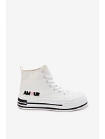 Dámské vysoké tenisky na platformě bílé model 22107436 - Boto