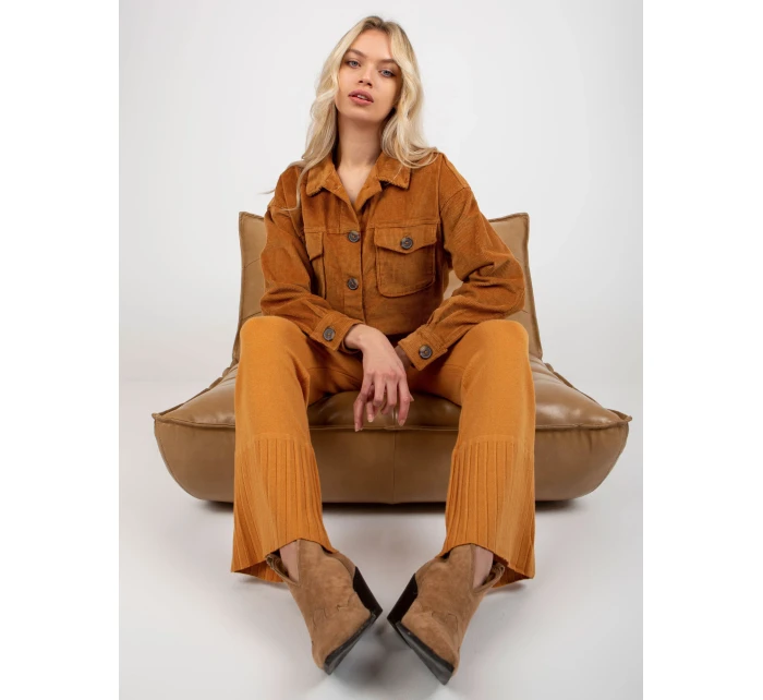 Kalhoty VI SP 20284.08P tmavě žlutá