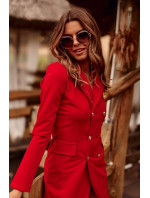 Dvouřadé červené sako a'la šaty