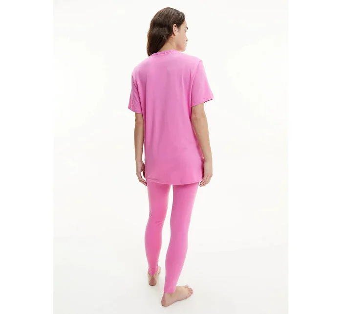 Dámský vrchní pyžamový díl QS6756E - TO3 - Hollywood růžová - Calvin Klein